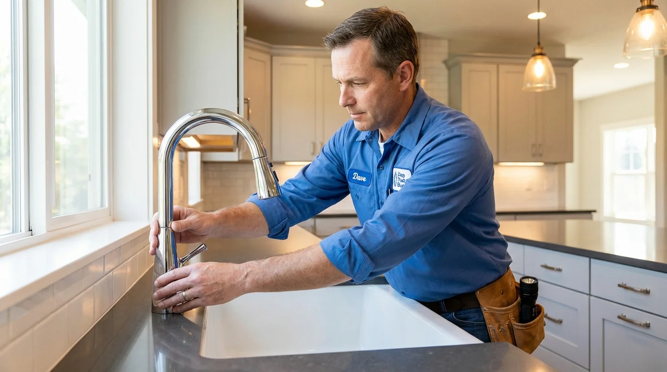 Kitchen faucet installation by Johns Plumbing LLC in Monticello